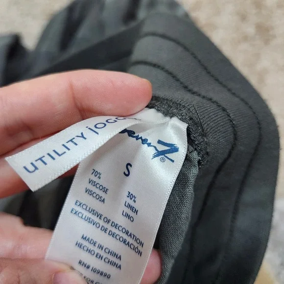 Seven7 Camo Utility Jogger Pants Women's S Linen Blend Drawstring - Picture 9 of 9